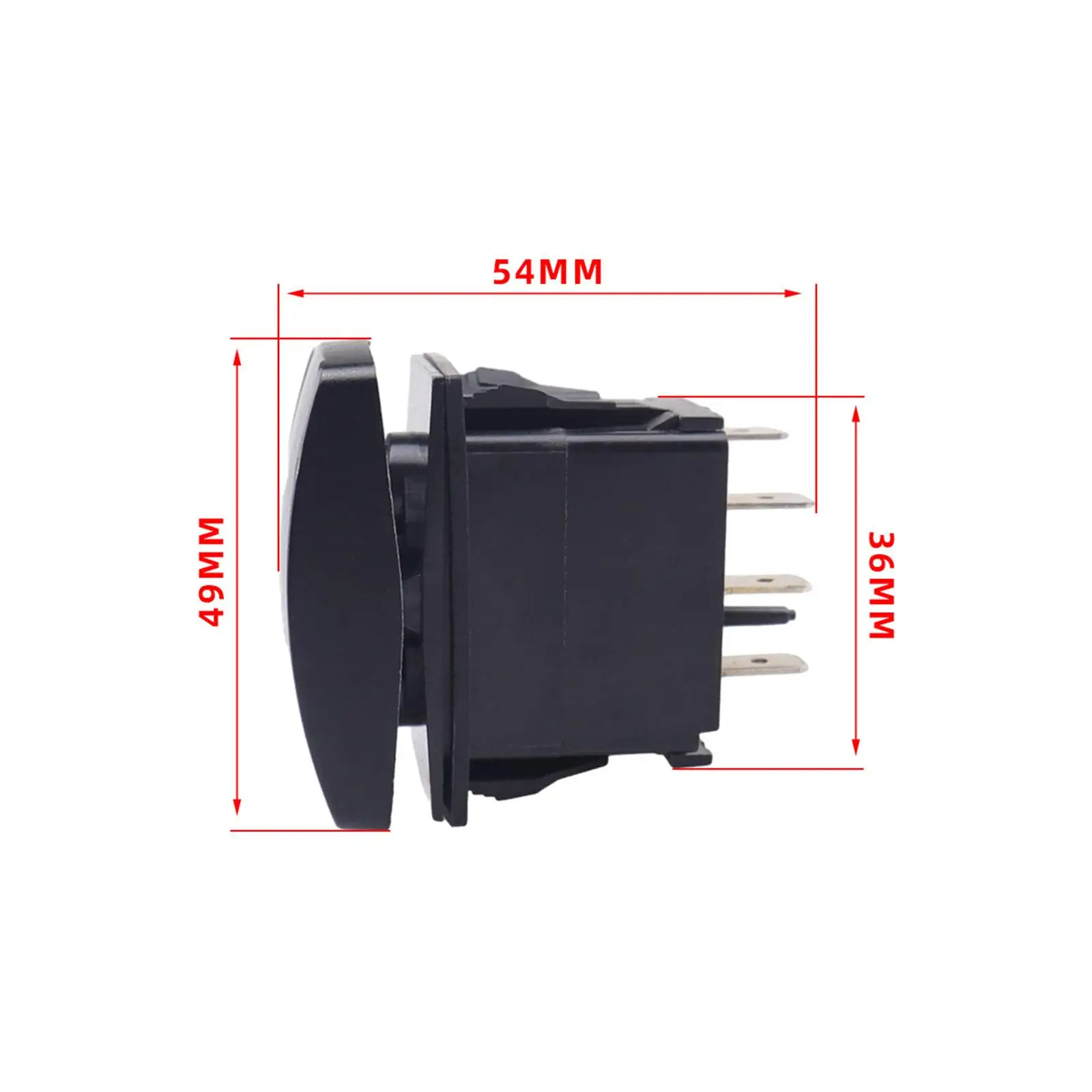 Durable ABS Plastic Turn Signal Switch Automotive Rocker Toggle 12V 20A for RV Camper Powersports Overload Cutoff