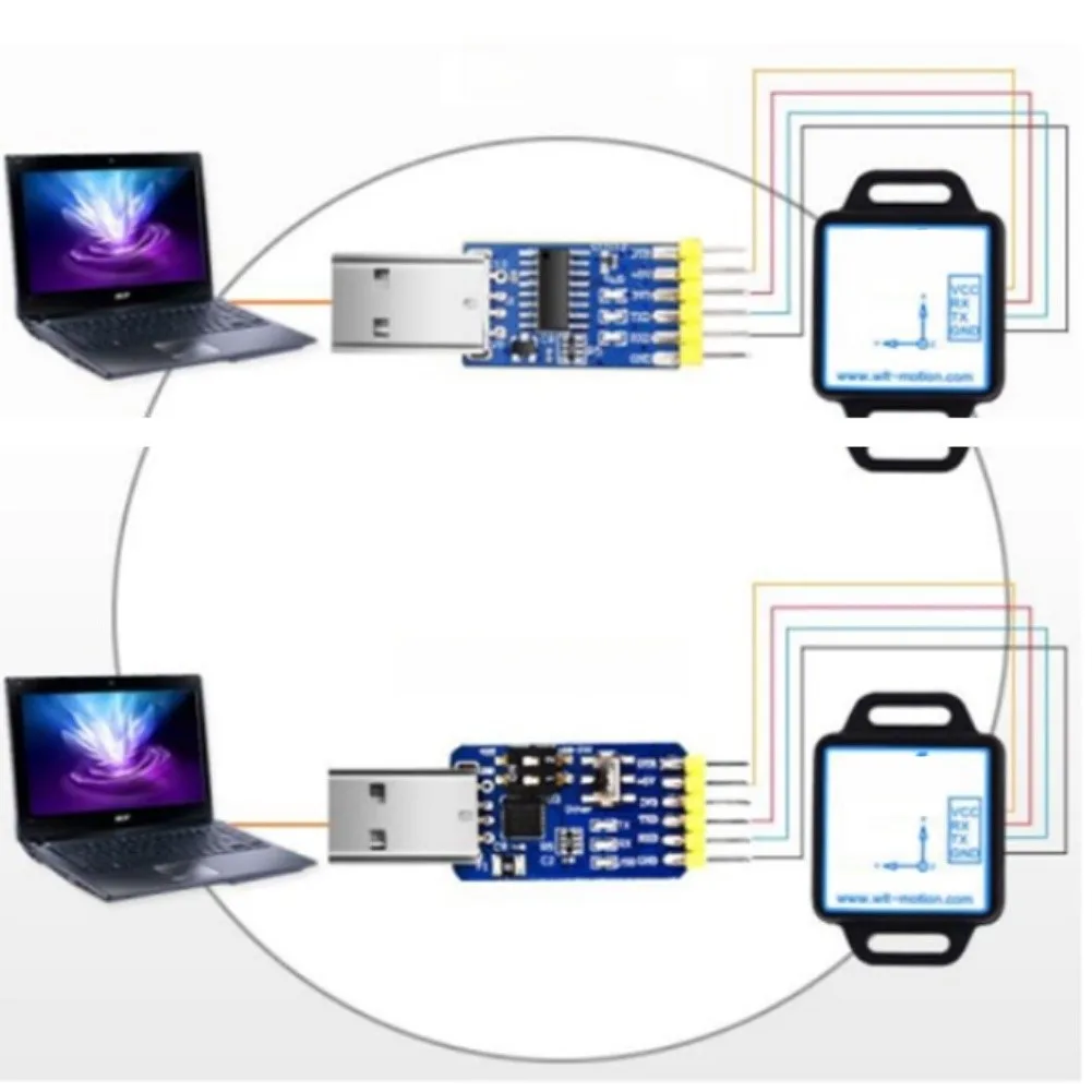 WT901C-232/TTL Sensor Utilizes The MPU6050 Chip Nine-Axis Sensor Nine-axis Accelerometer And Gyroscope  Angle Measurements