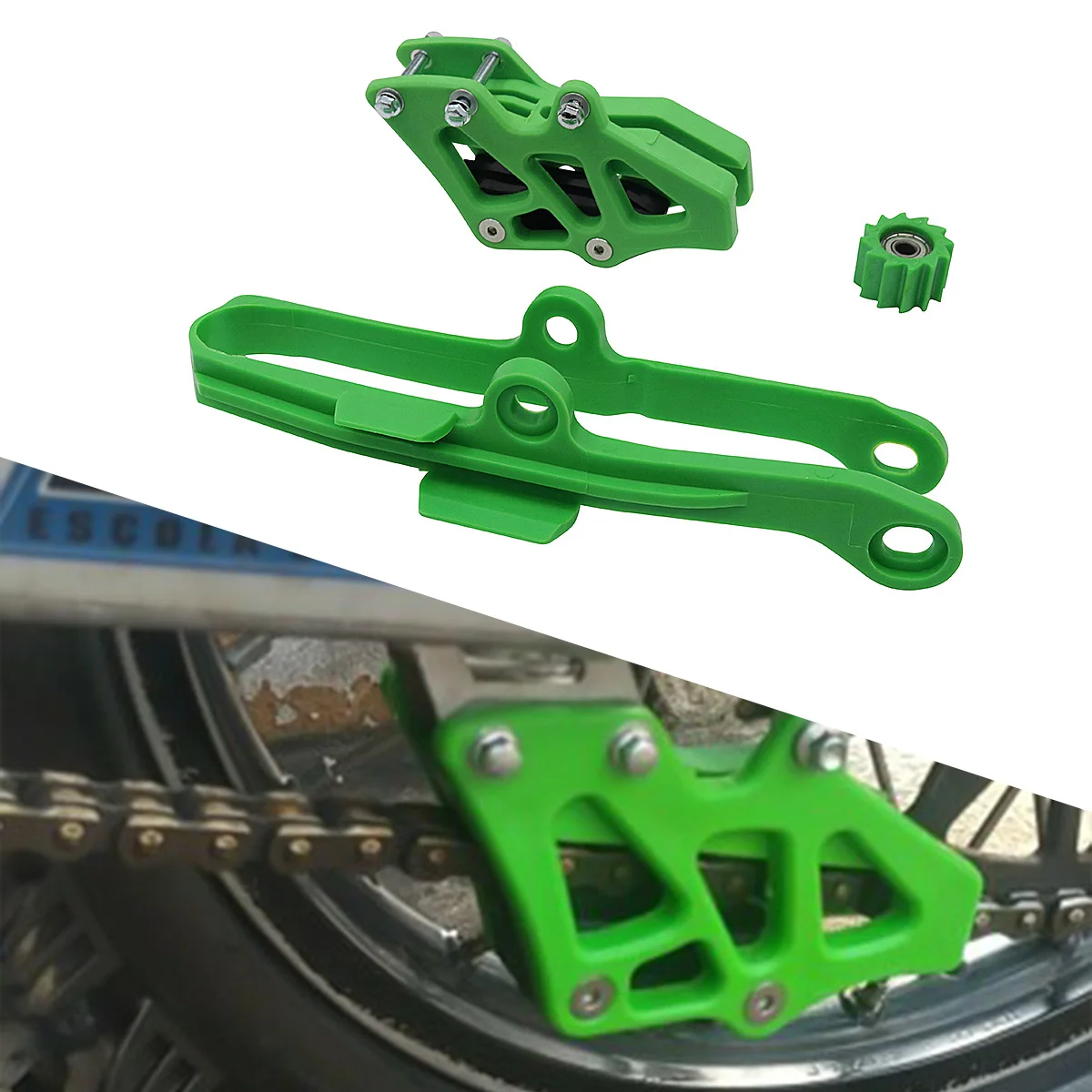 For Kawasaki KX250F/KX450F/KLX450R 2008-2020 Motorcycle Accessories Chain Guide Guard Cover Slider Roller