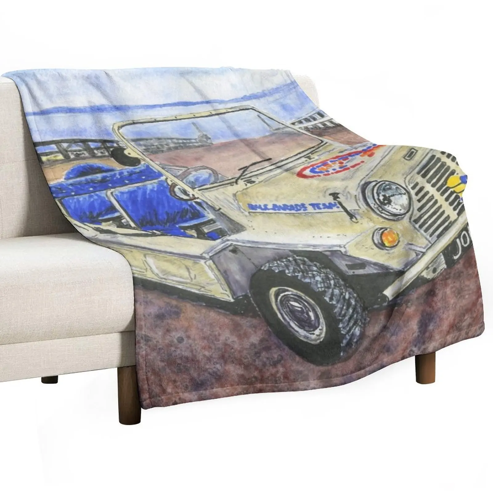

Austin Mini Moke Throw Blanket Long Lasting Soft Plush Blanket for Daily Use