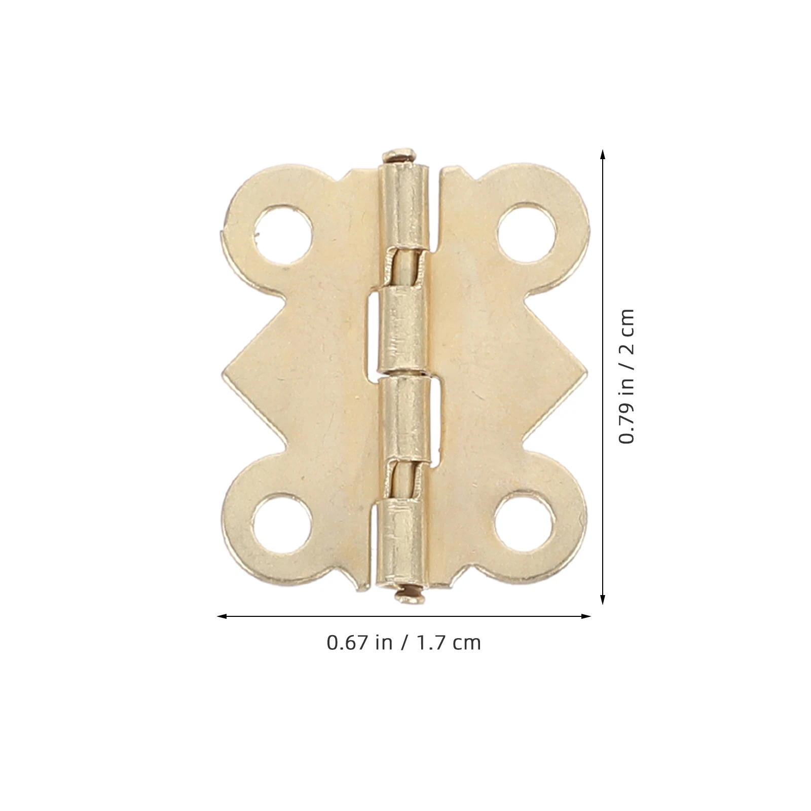 

100 Pcs Vintage Hinge Small Cabinet Hinges Decorative H-shape Latch Metal Hasp Hardware Kitchen for Cabinets Photo