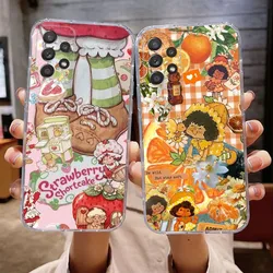 S-Strawberry S-Shortcake Character Phone Case For Samsung Galaxy A71,70,52,51,40,31,A50,30S,21S,Note20ultra Transparent Cover