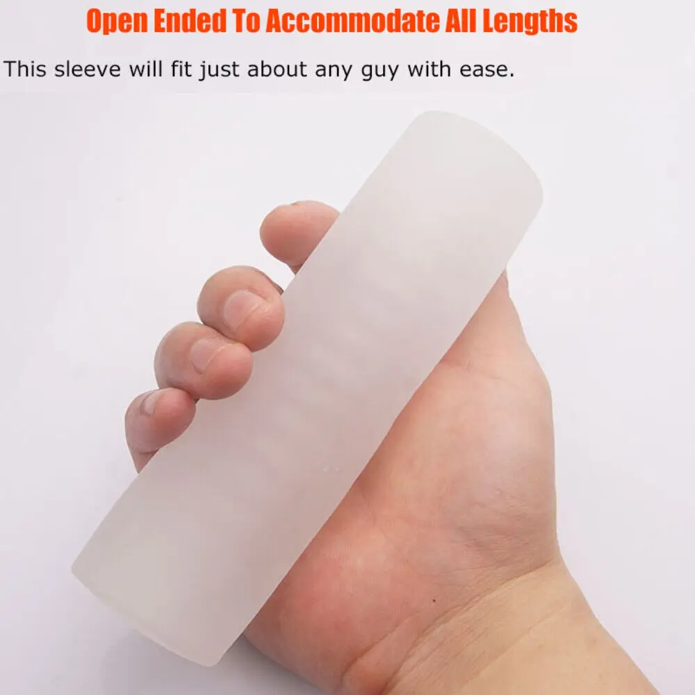 Soft Silicone Vacuum Pump Sleeve Penis sleeve Tube Massager Condoms Male Masturbator for Penis Enlargement Adult Sex Toy For Men