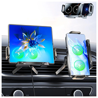Universal Car Bracket For Samsung iPhone Xiaomi Pad Z Fold Car Wireless Charger Mount Electric Clamping Rotation For Fold Phone