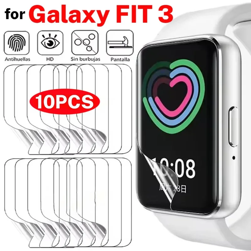 For Samsung Galaxy FIT 3 Smartwatch Protective Films HD Clear Hydrogel Film Anti-Bubble Full Coverage Watch Screen Protectors