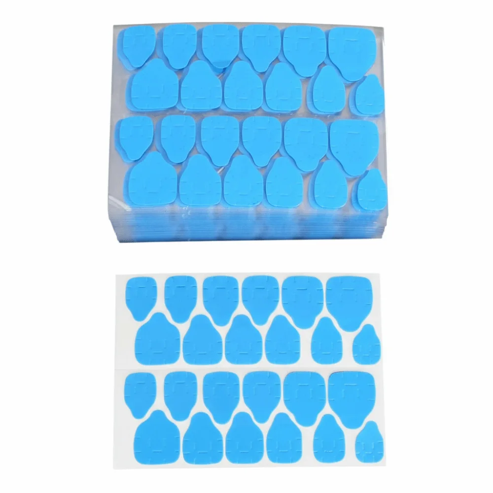 Hot Transparent Blue Square Jelly Nail Stickers with No Residue Universal Gel Nail Patches Thin Nail Gel Stickers for Fake Nails