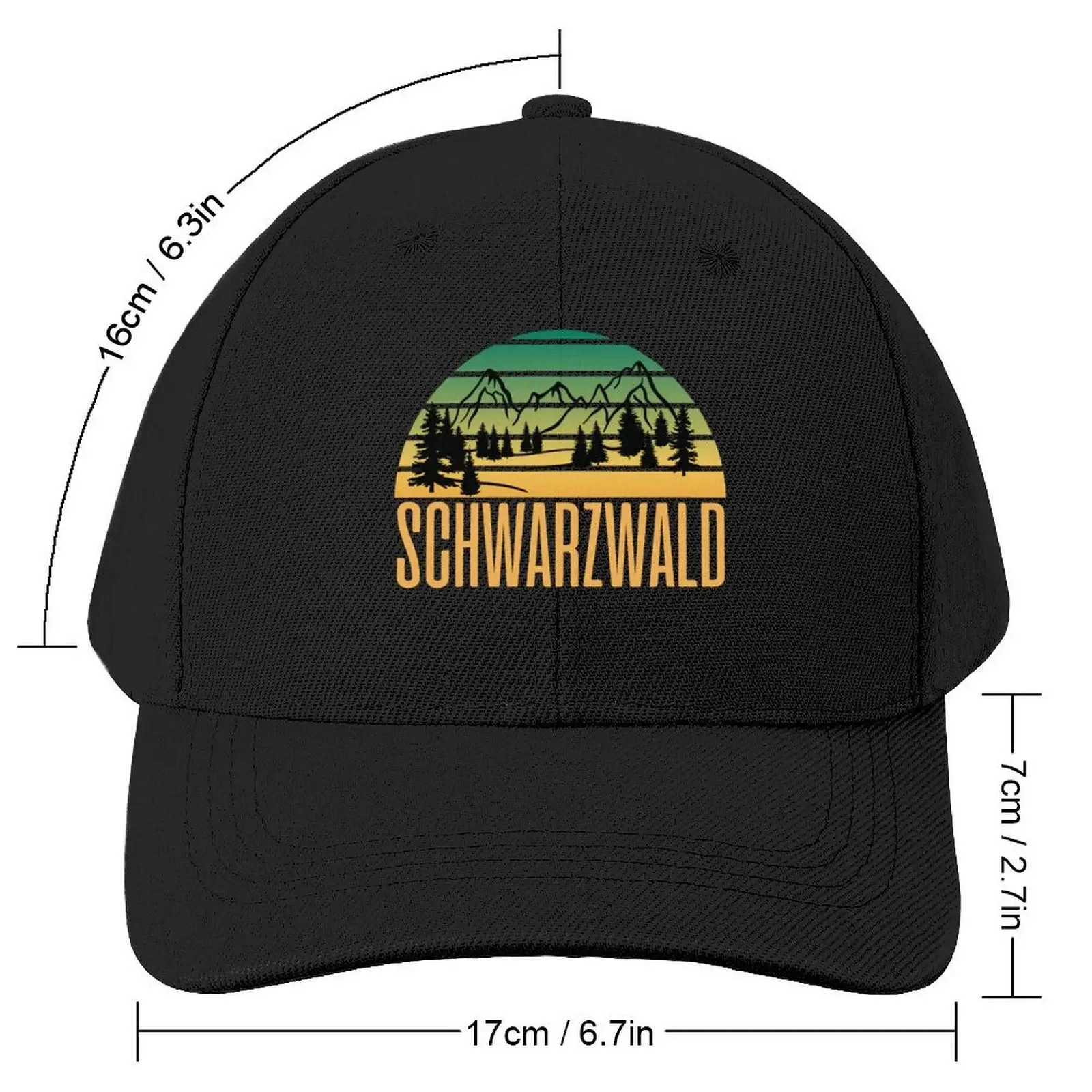 Schwarzwald Berge Baseball Cap Hood Ball Cap Beach Outing Elegant Women's Hats Men's