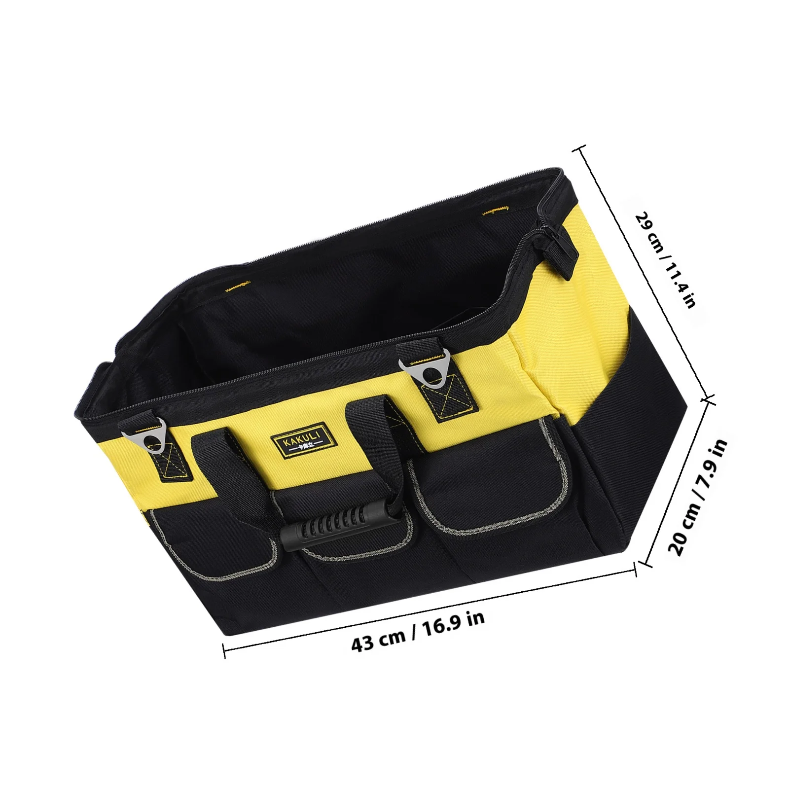 Professional Grade Tool Bag Tote with Strong Support Base Fits Power Hand Tools Portable for on Site Work Repairs