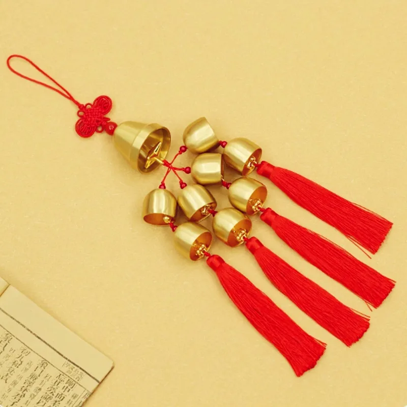 1 Big 8 Small Bell Rings Per String Chinese Knot Decorate Retro Hanging Home/Office/Car Ornaments Wind Chimes