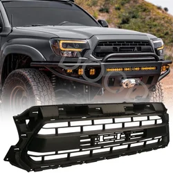 Modified Racing Grills Fit For Tacoma 2012 2013 2014 2015 With Led Front Bumper Mesh Mask Cover Grill Grille Auto Accessories
