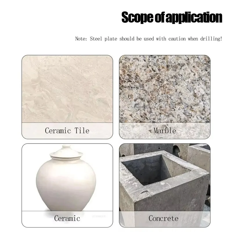 

EYFL-Concrete Drill Bit Set 10PCS Four-Edged Eccentric Drill Bit For Glass, Metal, Brick, Tile, Concrete, Plastic And Wood