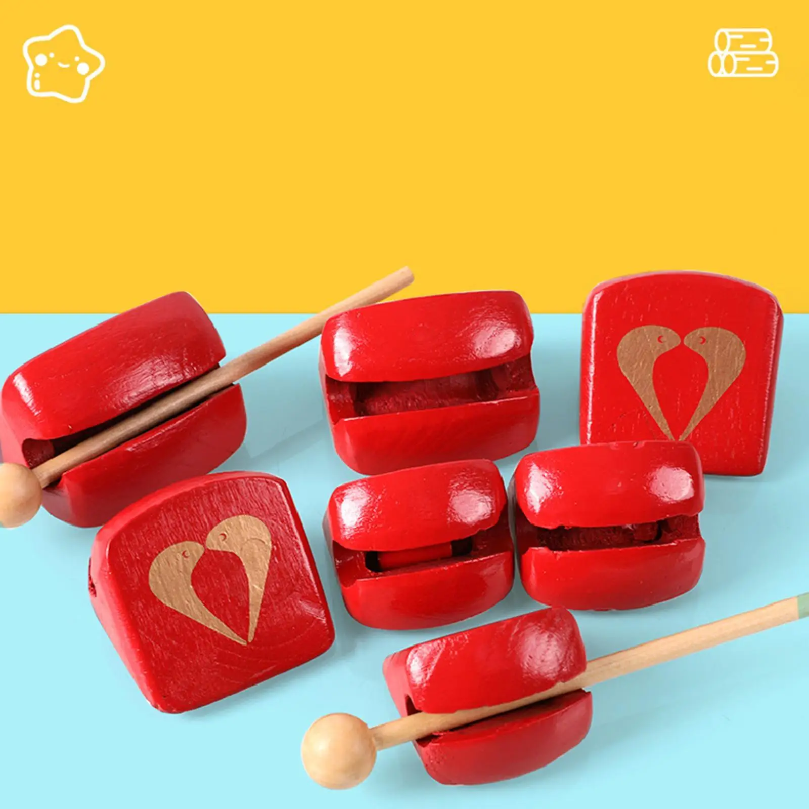 Percussion Instrument Set Musical Instrument Toys 7 Tones Sensory Toy Baby