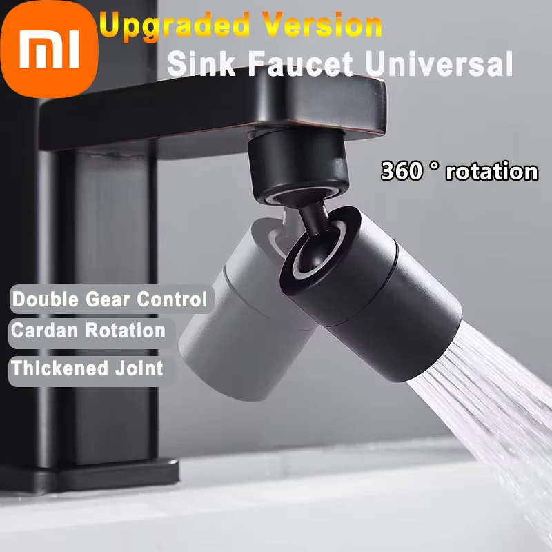 Xiaomi Kitchen Faucet Waterfall Universal 360° Rotating Extension Bubbler Filter Nozzle Dual Modes Shower Filter Water Saving