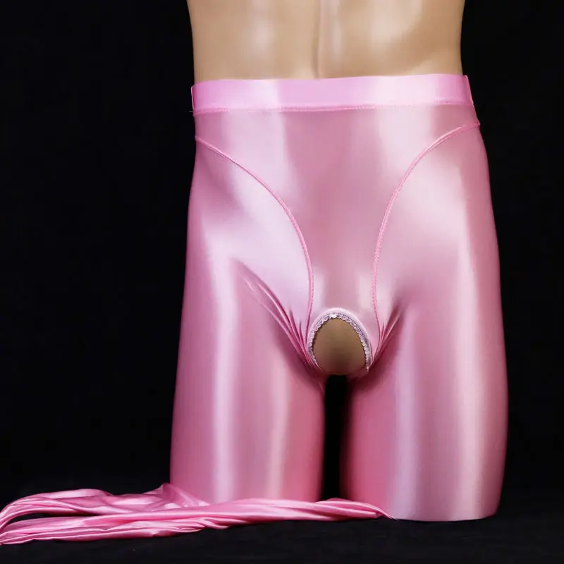 45-70kg Glossy Open Crotch Pantyhose Leggings High Waist See Through Elastic Sexy Tights