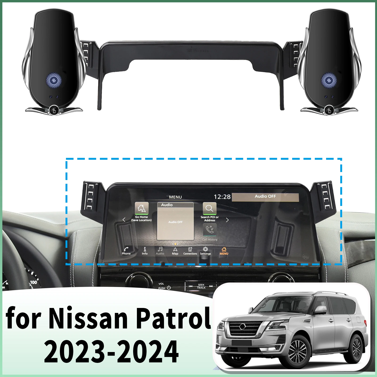 

fit for Nissan Patrol 2023 2024 Specific Dashboard Navigation Phone Holder Mount Design Car​​ accessoires