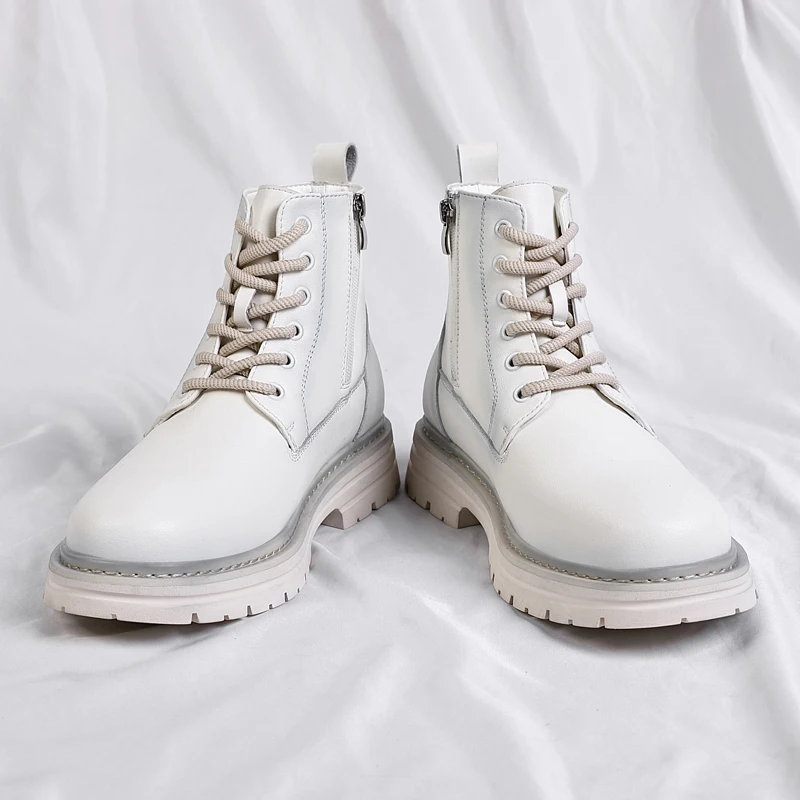 الأوروبية الأمريكية الخريف الشتاء جديد الرجال أحذية عالية أعلى سميكة وحيد مقاومة للاهتراء بسيطة الشباب المألوف دراجة نارية الأحذية #5