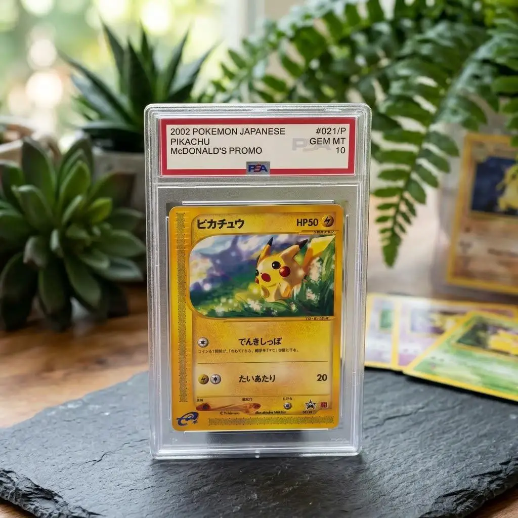 DIY PTCG Rating Card Pikachu 021/P McDonald's Promo 2002 Happy Set - Atsuko Nishida e-Reader Compatible Japanese Exclusive Grail