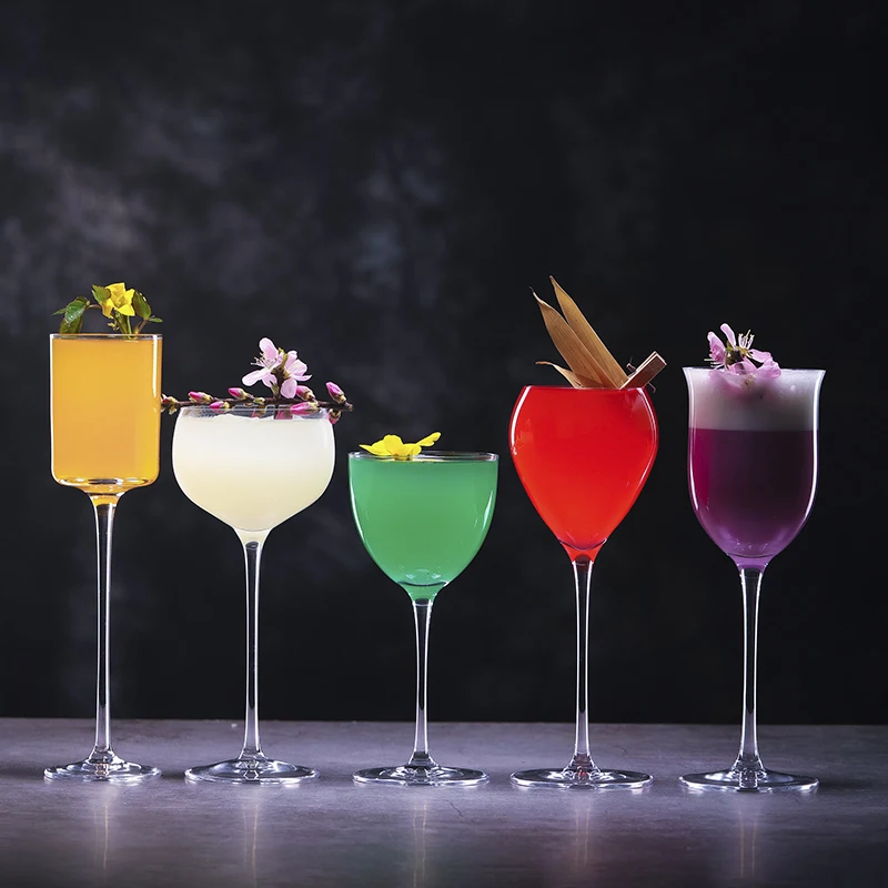 Copa de cóctel de bartender clásico japonés CRISON de cristal sin plomo, copa de champán, copa de vino tinto, copa de Martini