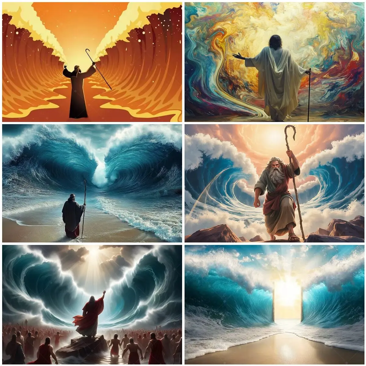 

Exodus Passover Jewish Theme Moses Separation Red Sea Party Decoration Backdrop Photography Props Decor Banner