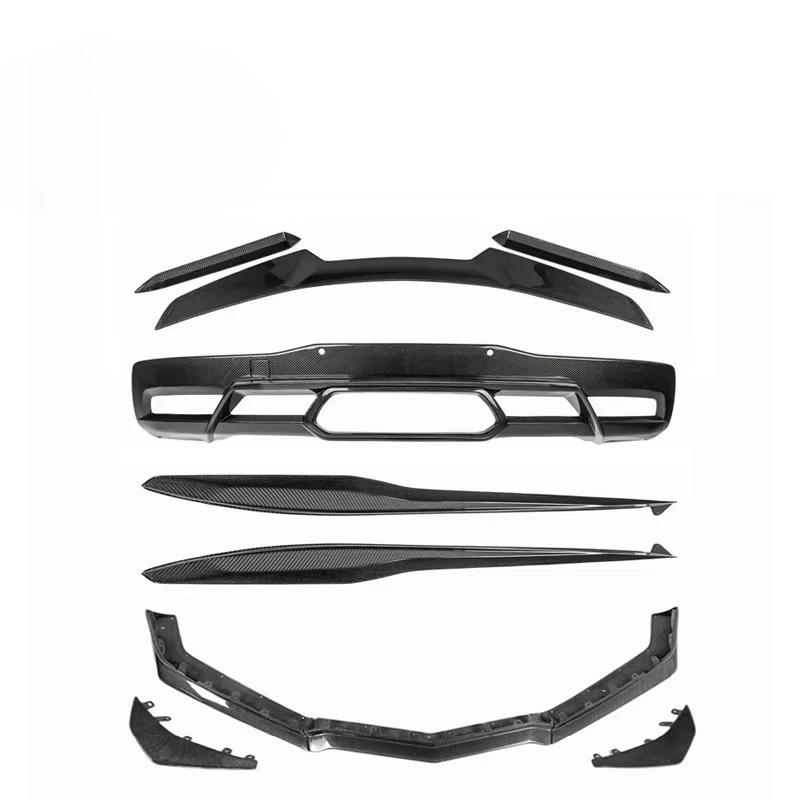 for C8 Z06 Bodykit OEM Style Carbon Fiber Body Kit Spoiler Front Bumper Lip for Corvette C8 Z06 Eray 2023-25