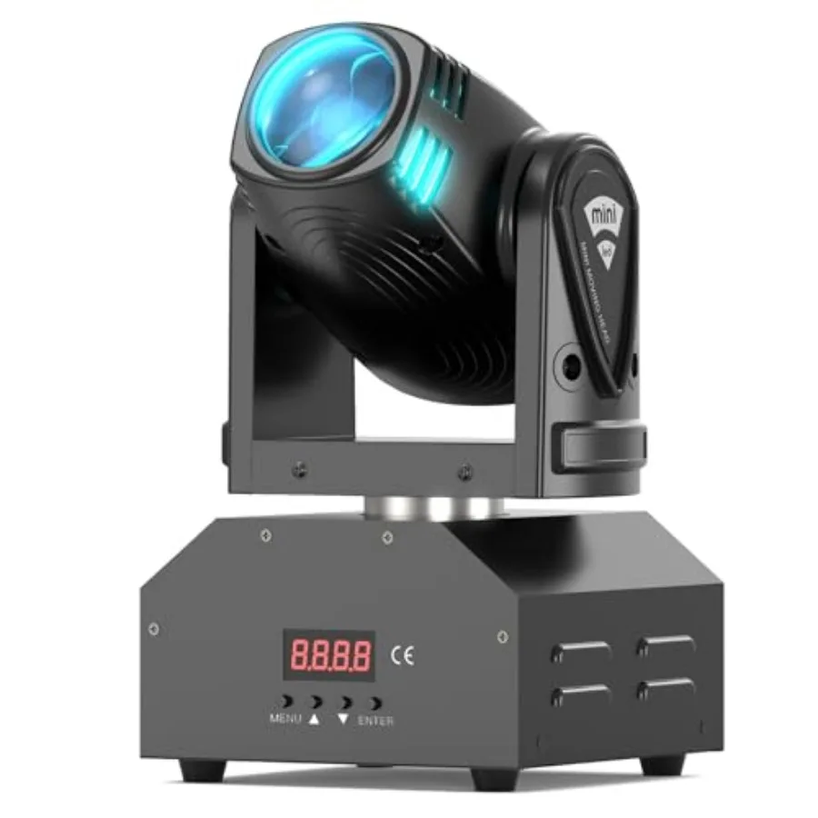 

Moving Head Stage Light RGBW 4 in 1 DMX512 Rotating Wash Lighting Effect Spotlight with Sound Activated Control for DJ Disco Li