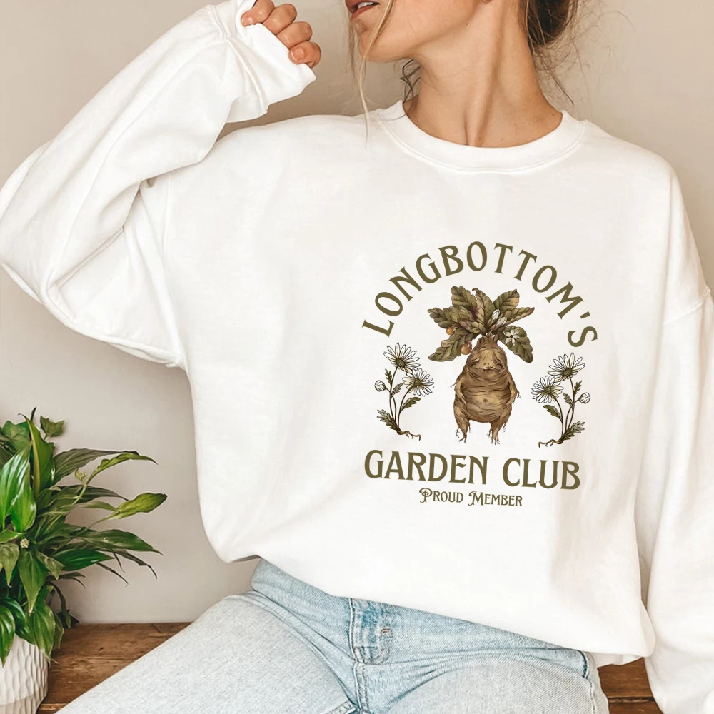 Longbottom\'s Garden Club Graphic Sweatshirt  Magical Botanicals Shirt Herbology Hoodie Mandrake Shirt Magic Sweatshirts