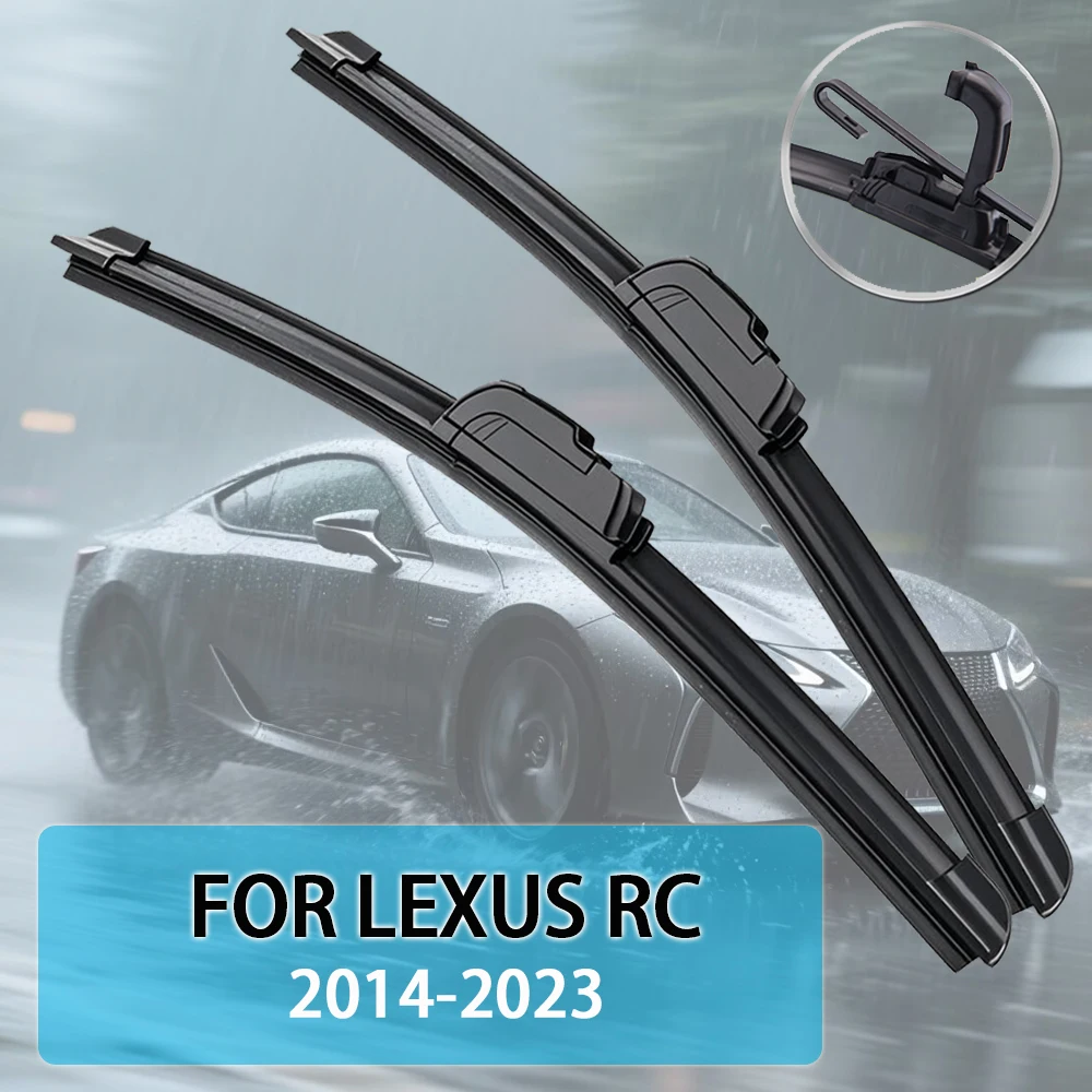 For LEXUS RC (200 300 350 10R) 2014-2023 24''+18'' Car Wiper Blade Front Wipers Fit U Hook Arm Windscreen Auto Wiper Blades