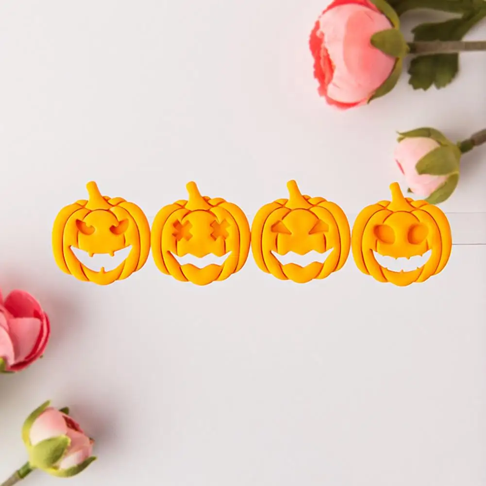 Halloween Baking Mold Halloween Pumpkin Mold Spooky Halloween Pumpkin Cutter Mold Funny Expression Earrings Pendant Keychain Diy