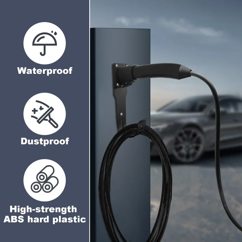 EV Charger Holder Set Type1 Electric Vehicle Tesla Plug Charging Cable Holder Electric Car Charging Gun Head Socket