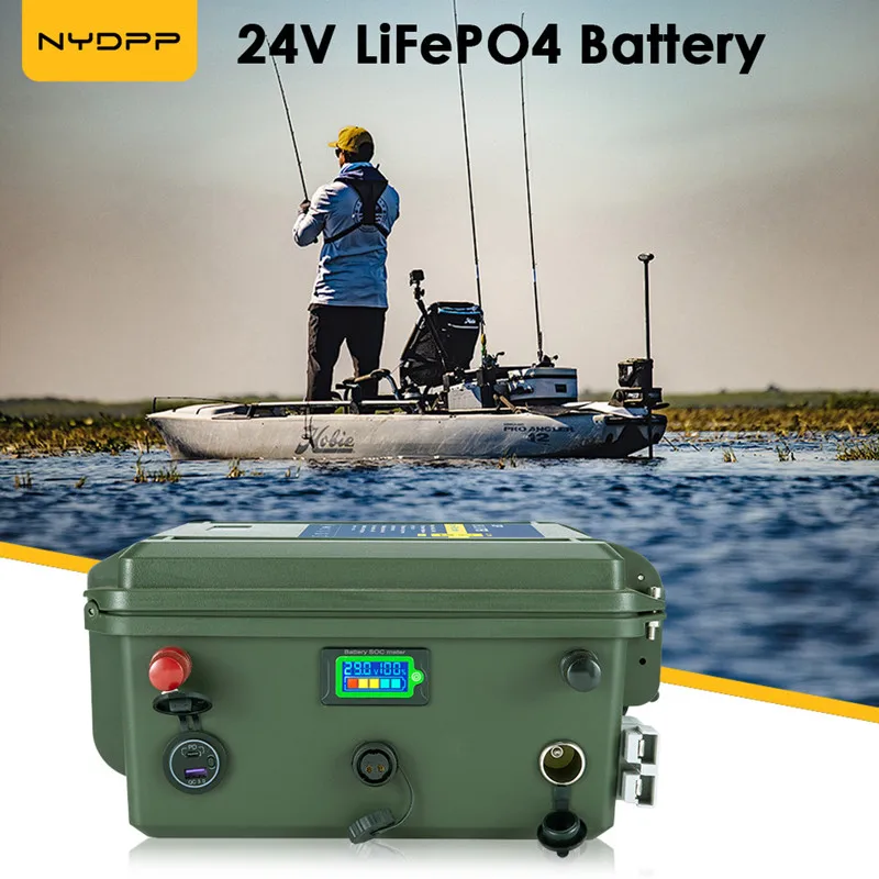 24V LiFePO4 60ah 80ah lifepo4 Battery pack lifepo4 24V 60AH 80AH Lithium iron phosphate battery waterproof with 10A charge