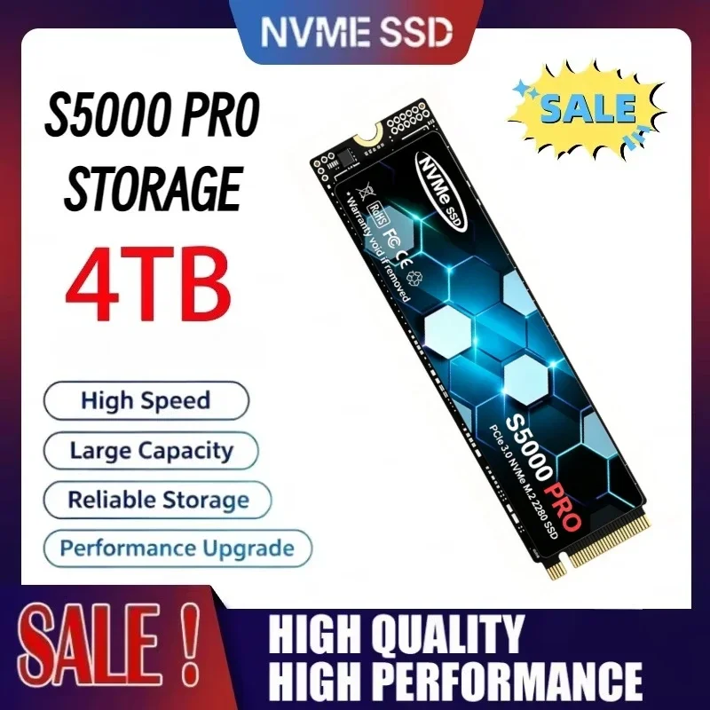 S5000 PRO M.2 SSD Hard Disk 500GB 1TB 2TB 4TB NVMe M2 SSD PCIe 3.0 Internal Solid State Drive For Laptop Desktop PC
