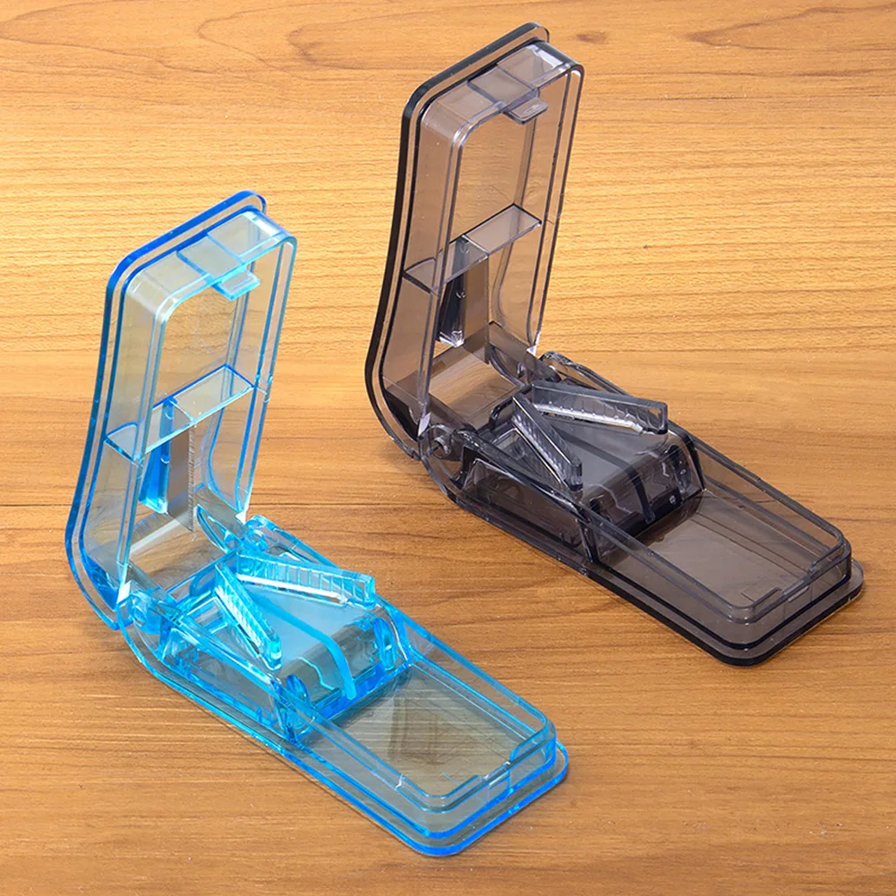 1Pc Pill Cutter Medicine Box Pill Cutting Splitter Drugs Tablet Cutter Divider Portable Storage Case Pill Box Pill Case Splitter