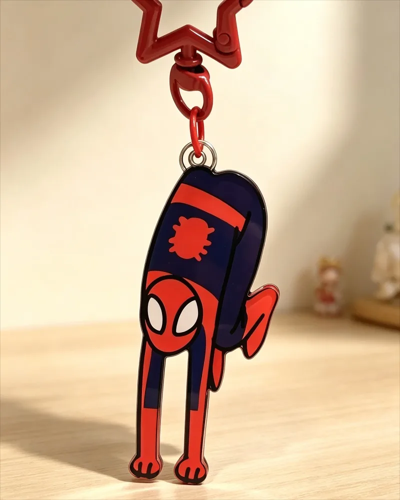 Llavero de acrílico de Spider-Man de la película Spider-Man: A Través del Spider-Verso, colgante para bolso, figura de Miles Morales para mochila, juguete de regalo