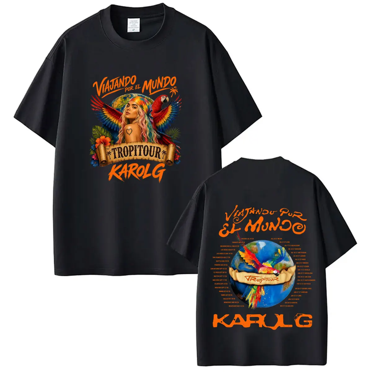 Karol G No Me Arrepiento De Sentir Tanto Album 2026 T-Shirt für Männer und Frauen Hip-Hop T-Shirt Kurzärmeliges Lässiges Lockeres Baumwoll-T-Shirt – Detail 7