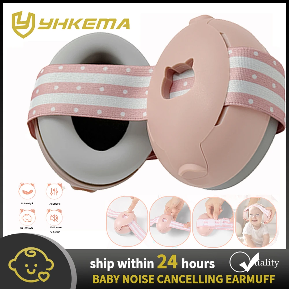 YHKEMA 0-2 Years Old Child Baby Hearing Protection Safety Earmuffs Noise Reduction Ear Protector for Children Earphone