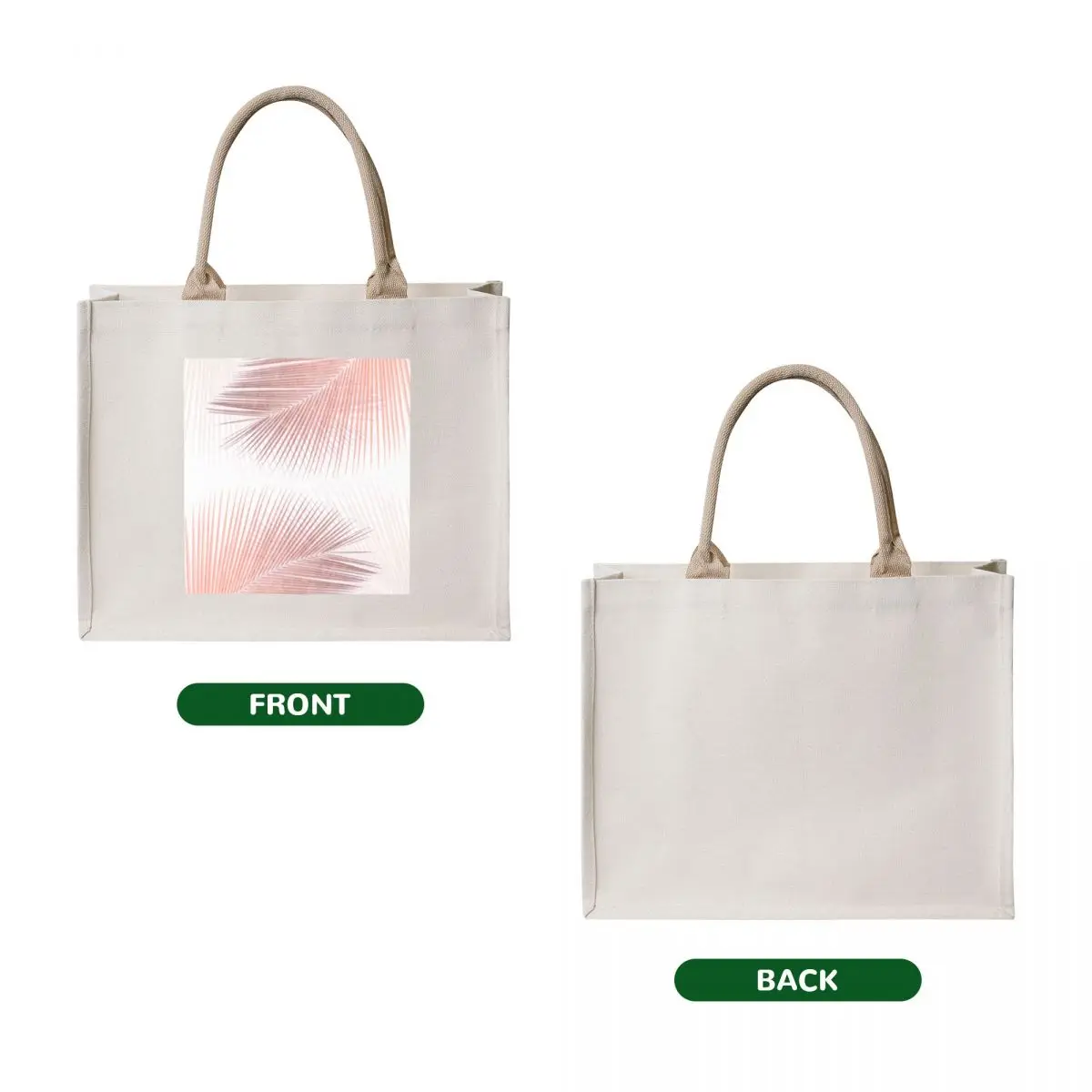 Palm leaf synchronicity - rose gold Tote Bag reusable shopping bags reusable grocery bags Handbags women cute pouch bag