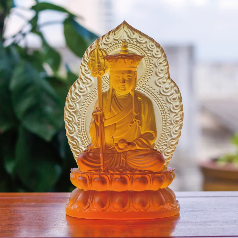 Ksitigarbha Bodhisattva Buddha Statue Ancient Glaze Home Decoration Ornament Craft