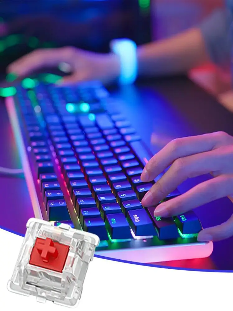 30Pcs/set Keyboard SwitchKeyboards Cross ShaftSwitch Keyboards Cross ShaftSwitch Mechanical KeySwitch Axis Keyboard Switches