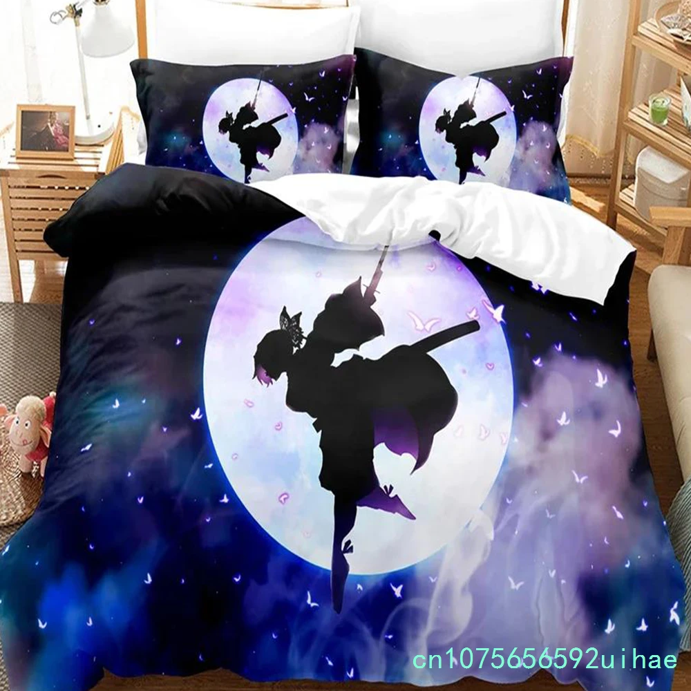 3D Print Kochou Shinobu Bedding Set Anime Demon Slayer Duvet Cover Set Teens Boys Twin Single Queen King Full Comforter Cover