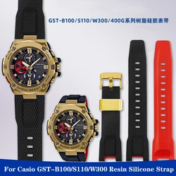New Resin Silicone Watch Strap for Casio Steel Heart GST-B100/S110/W300/400G GST-W300G Men Women Waterproof Sports Watchband