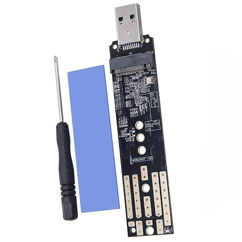 

SB-For NVME NGFF M. 2 SSD Enclosure Dual Protocol To USB3.1 Converter M2 SSD Adapter Case For 2230/2242/2260/2280 SSD