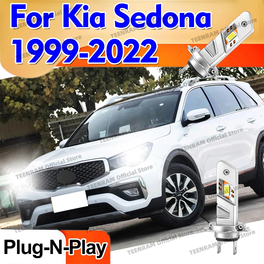 

2 светодиодные лампы H7 для фар, 30000 лм, для Kia Sedona 1999-2022, 2011, 2012, 2013, 2014, 2015, 2016, 2017, 2018, 2019, 2020, 2021, Plug&Play, 12В