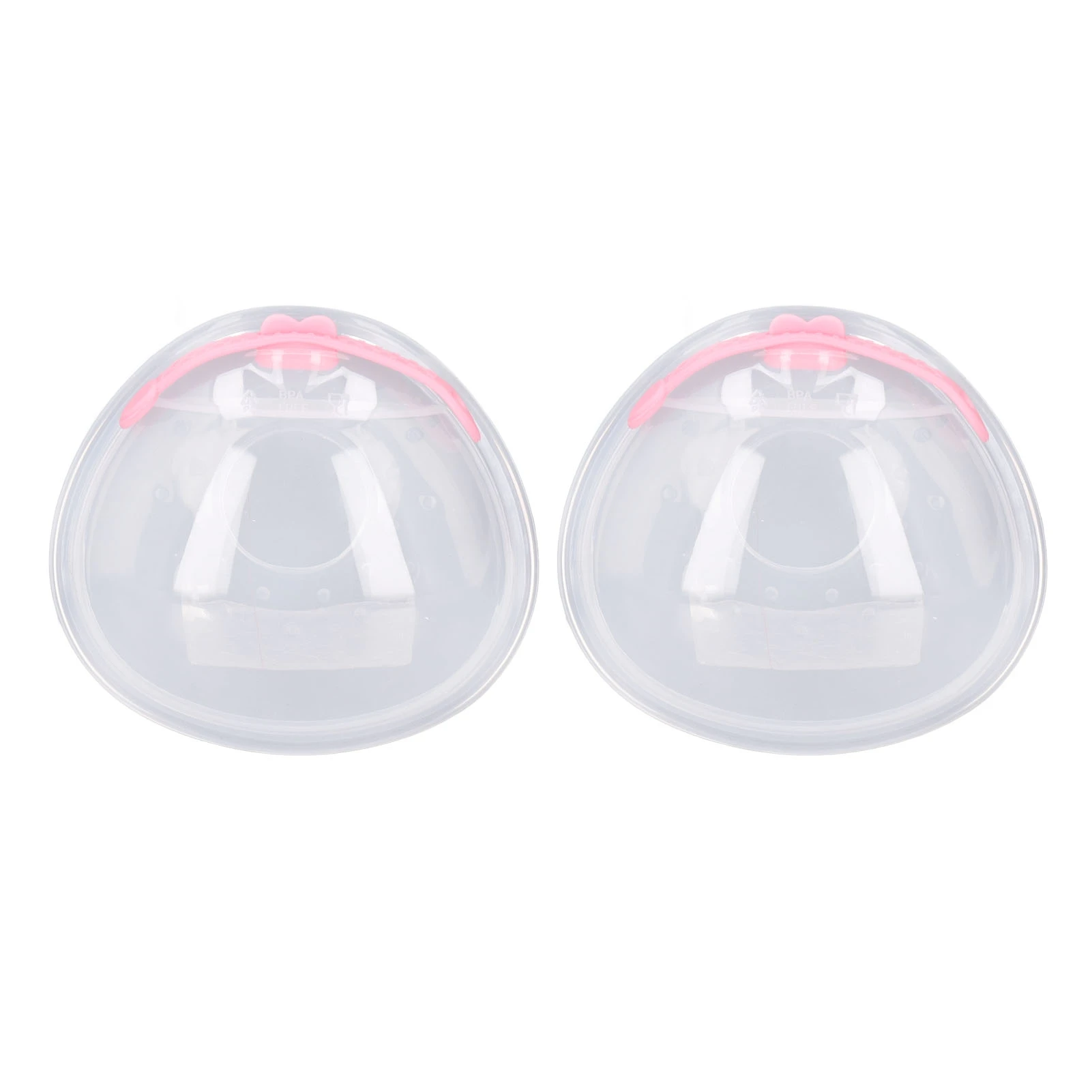 2pcs Breast Milk Collection Cups Spill Prevention Silicone Nursing Cups with Lids 11cm Length