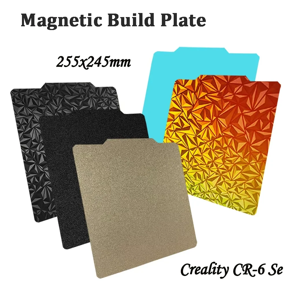 

Creality CR-6 SE Smooth Build Plate 255x245mm Carbon Fiber PET/Textured PEI Magnetic Steel Sheet Flexible 3d Printer Platform