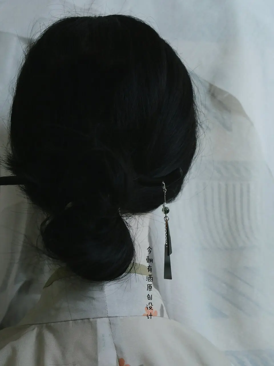 Traditional Chinese Style Black Sandalwood Hair Stick With Shell Pendant Retro Hanfu Hairpin For Women Daily Wear Cosplay Party