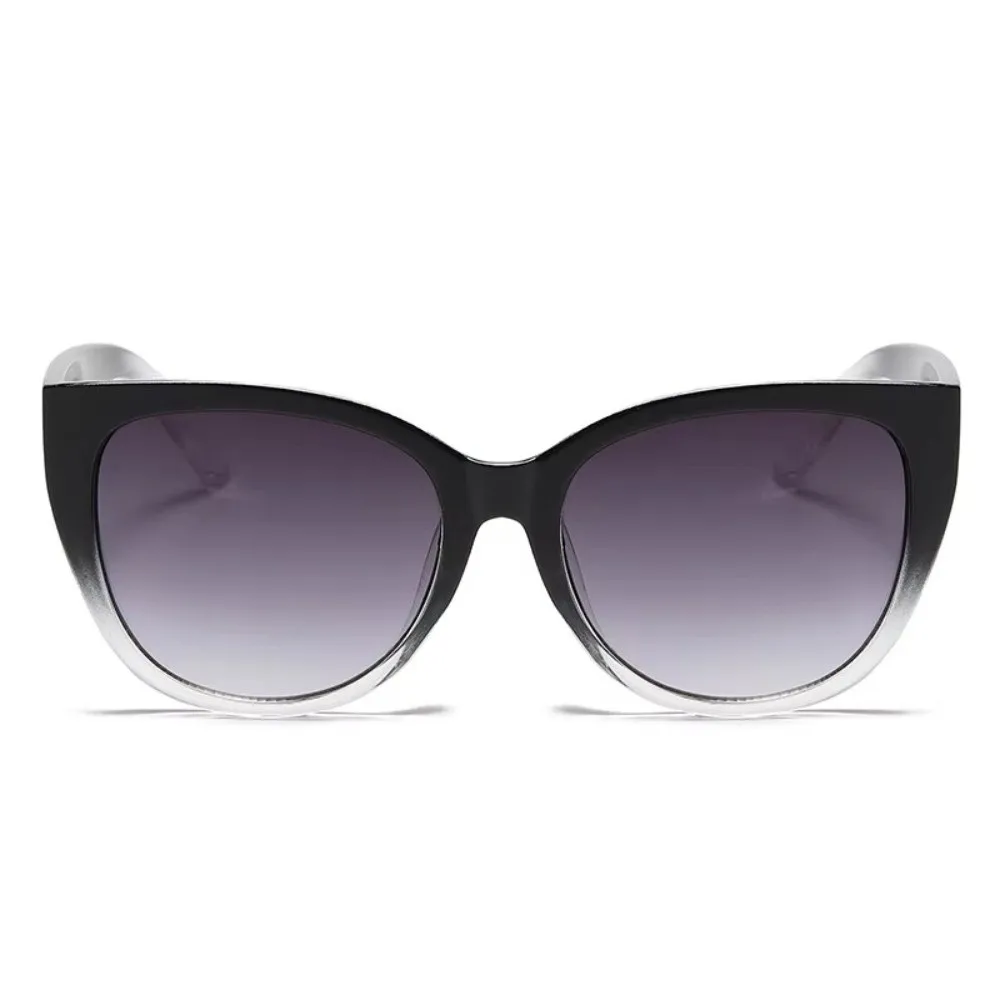 Gradient Cat-eye Minimalist Sunglasses Unisex Wide Leg Design Sun Protection Sunglasses European American Style