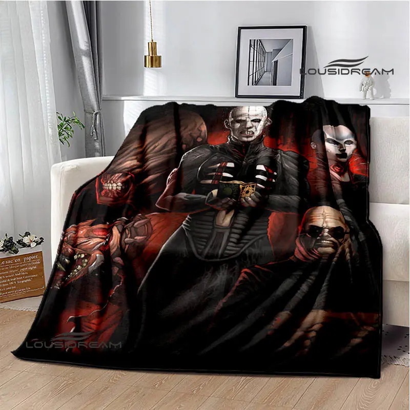 hellraiser horror print blanket picnic blanket thin blanket flannel soft and comfortable home travel bed blanket birthday gift