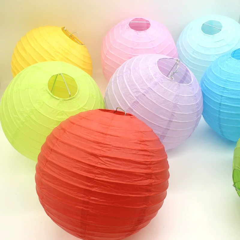 Image of 25cm Chinesische Runde Papierlaterne Weihnachten Halloween Neujahr Festliche Partydekoration Hochzeit Babyparty Geburtstag Dekoration