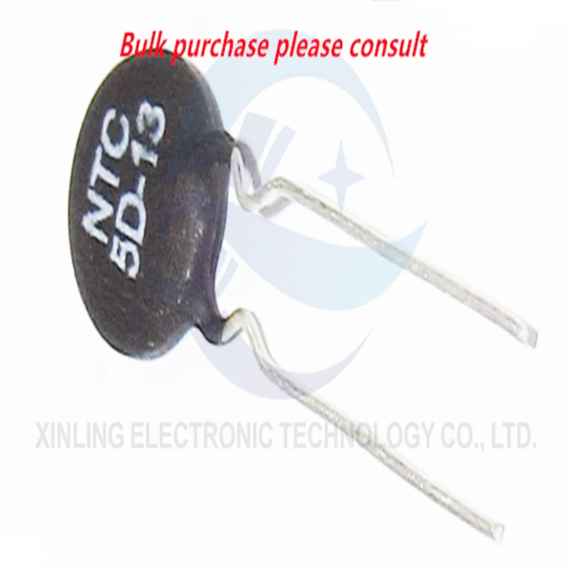 Resistor em linha do termistor de NTC, encaixe, novo, NTC5D-13, 5R, 5D-13, 20 PCes