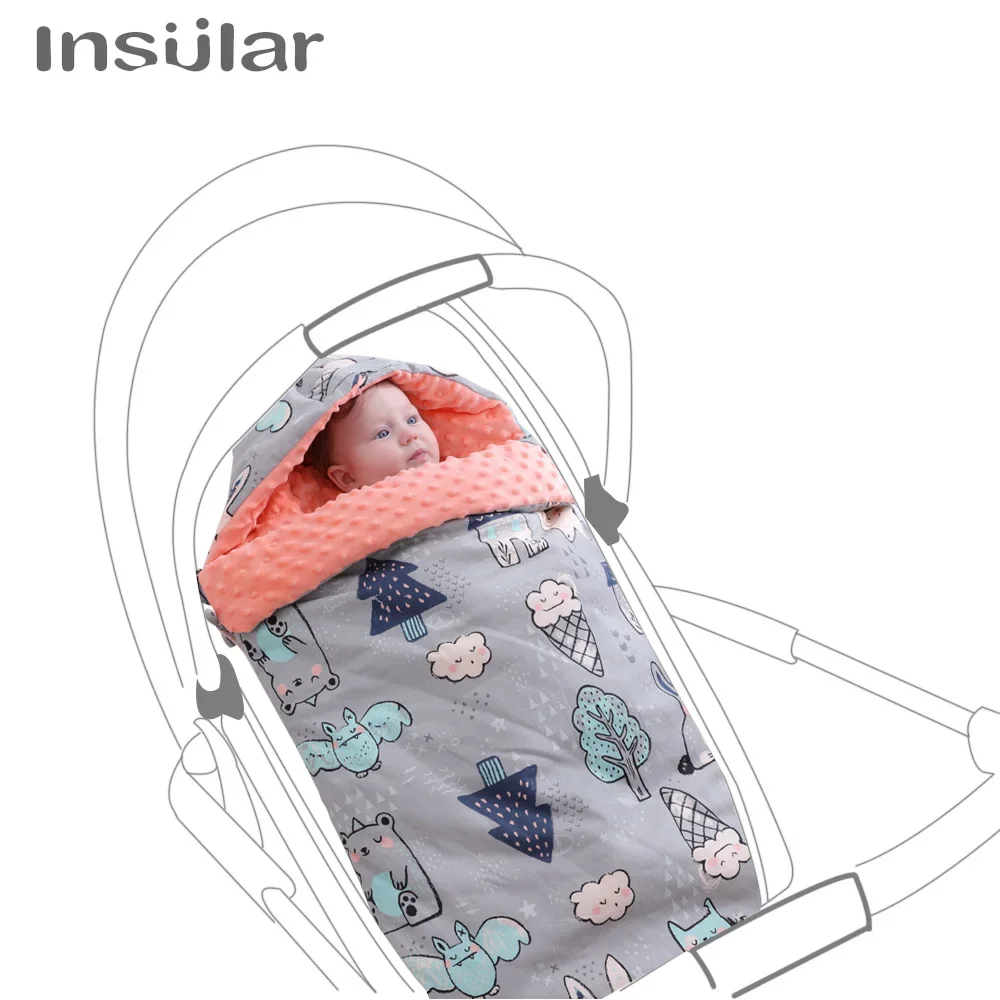 Warme Baby Kinderwagen Schlafsack Fleece Kinderwagen Fußsack Infant Swaddle Wrap Umschläge Für Neugeborene Baby Decke 3 Farben Schlafsack